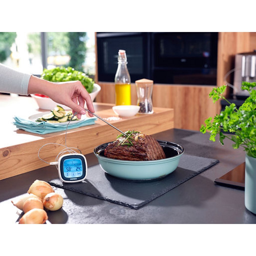 Leifheit 3223 digitale oven- en bbq thermometer wit grijs