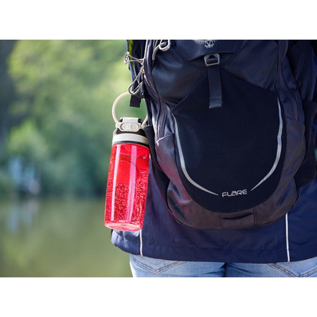 Leifheit 3263 flip tritan drinkfles 550 ml rood