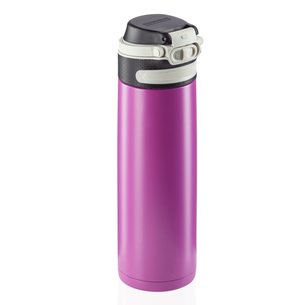 Leifheit thermosfles flip 600 ml paars