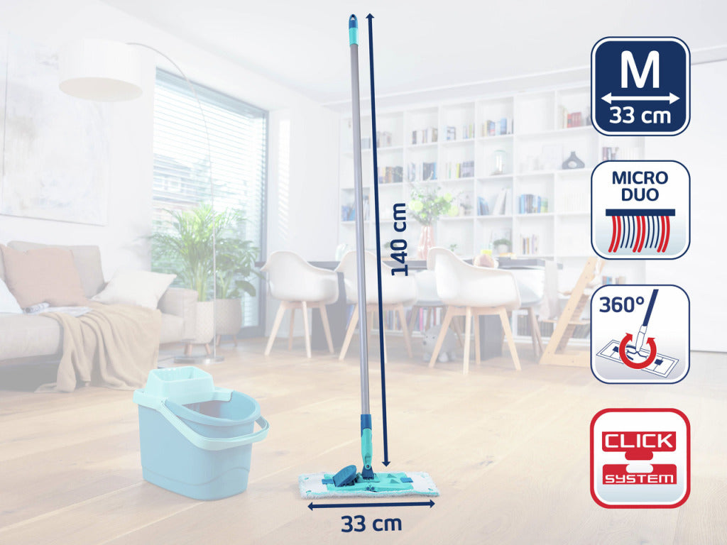 Leifheit 55511 powerclean vloerwisser m 33 met steel 140cm