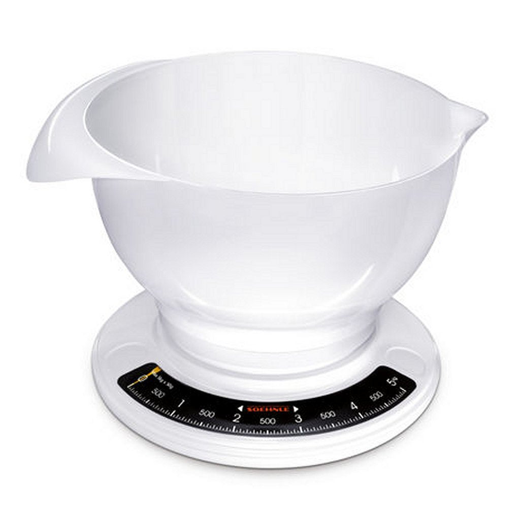 Soehnle 65054 culina pro analoge keukenweegschaal met mengkom 2.5l wit