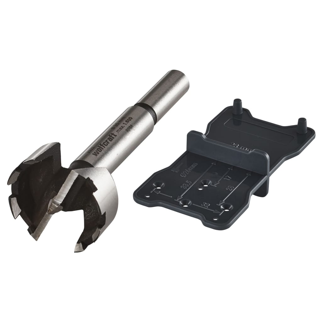 Wolfcraft 2-delige boorbitset forstner zwart