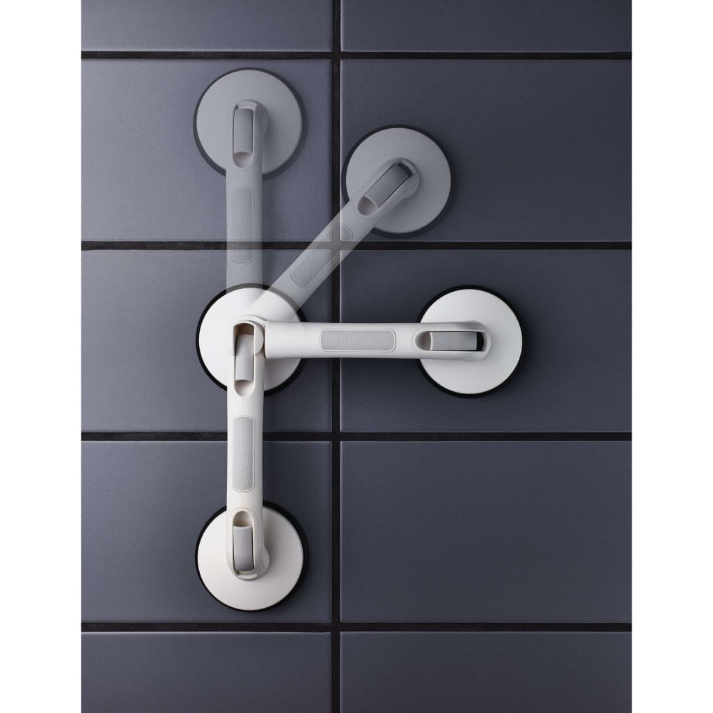 Ridder wandbeugel met zuignappen gebogen premium wit
