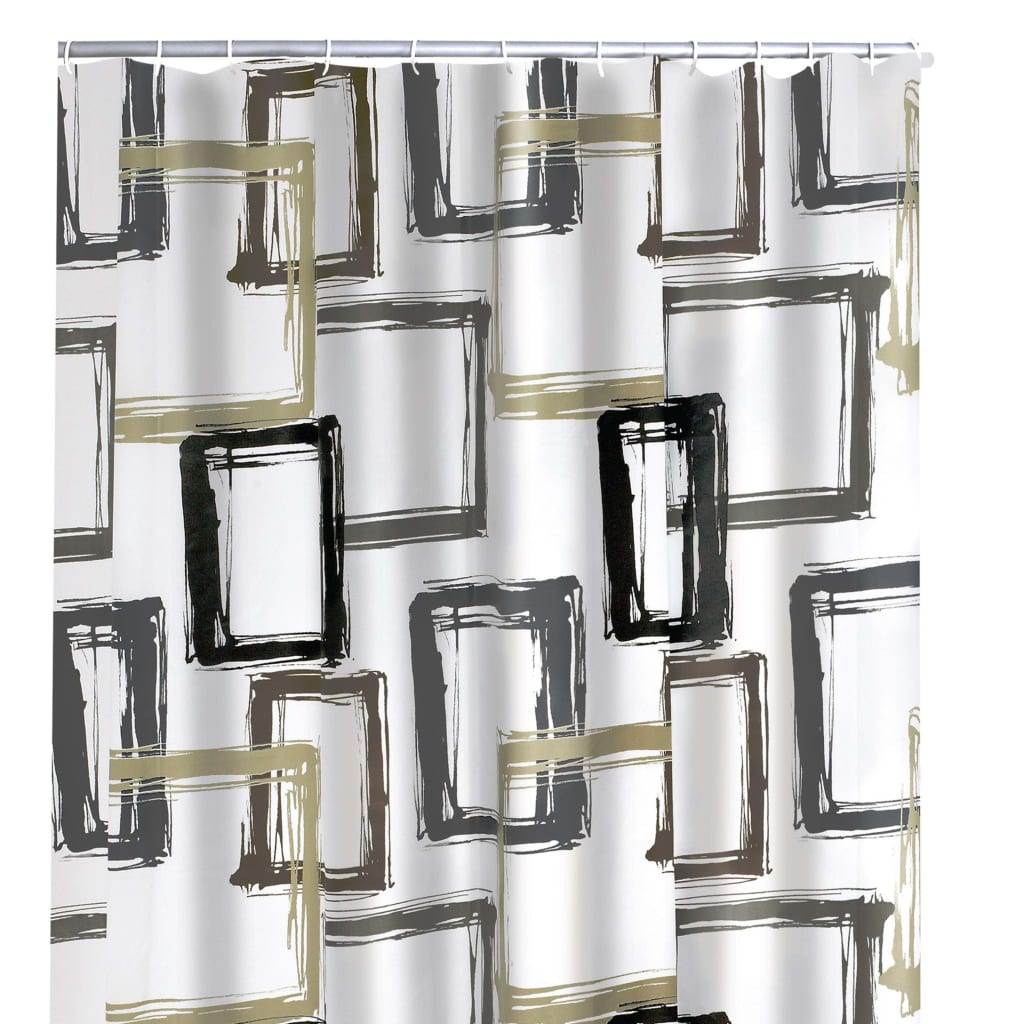 Ridder douchegordijn pattern brown 180x200 cm