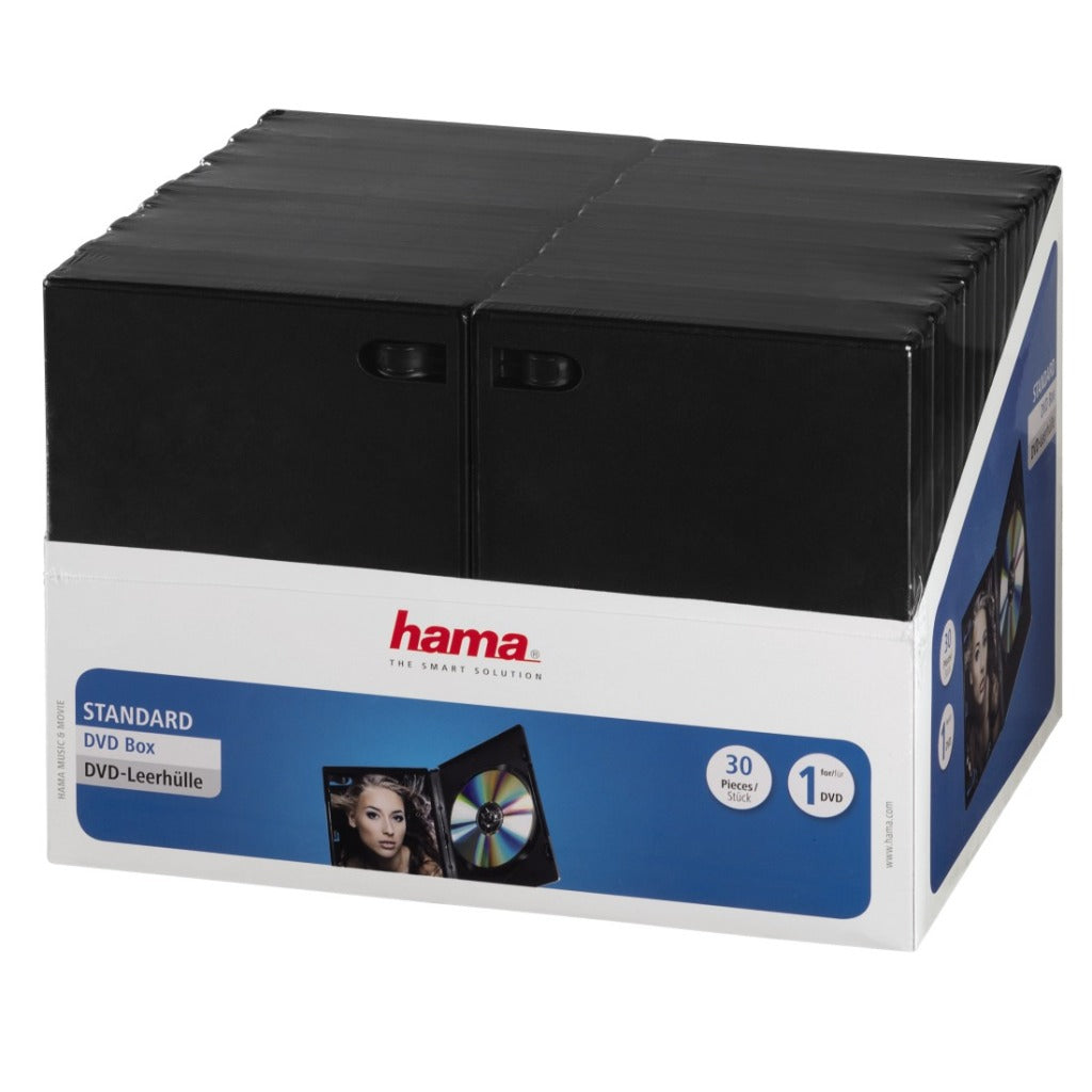 Hama dvd-box black 30-pack red