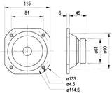 Visaton visaton vs-frs10 wp 4w full-range luidspreker zoutwaterbestendige 10 cm (4 ) 4 ohm wit