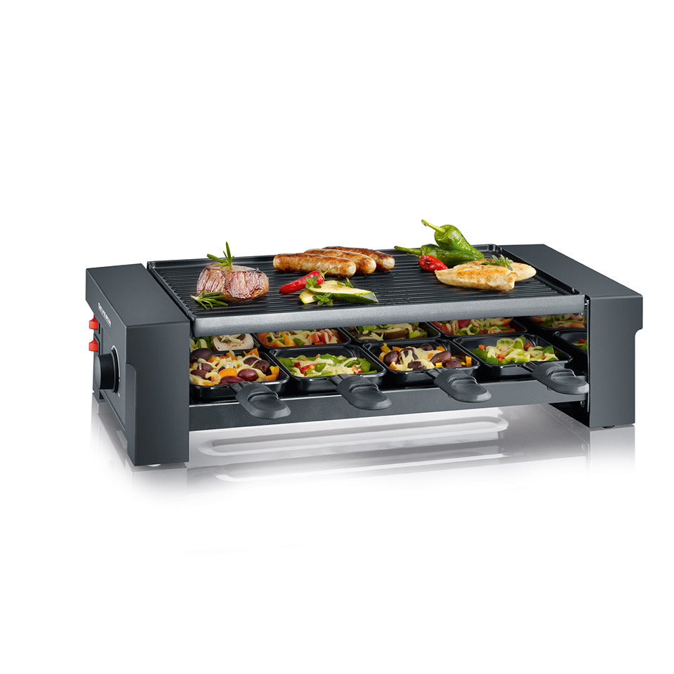 Severin rg2687 pizza raclette grill 1150w zwart