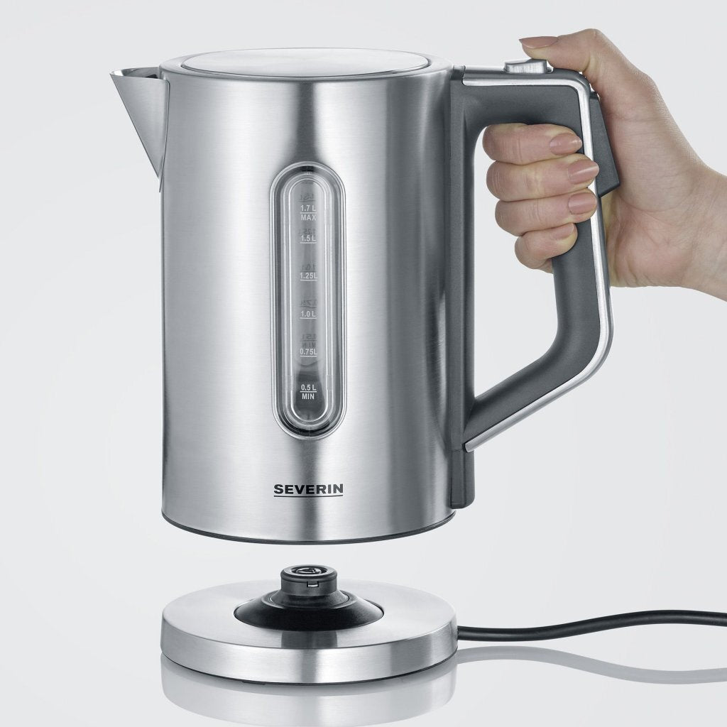 Severin wk3418 waterkoker 1.7l 3000w rvs zwart