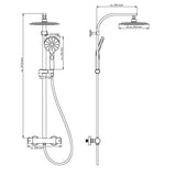 Schütte regendoucheset madura fresh matzwart