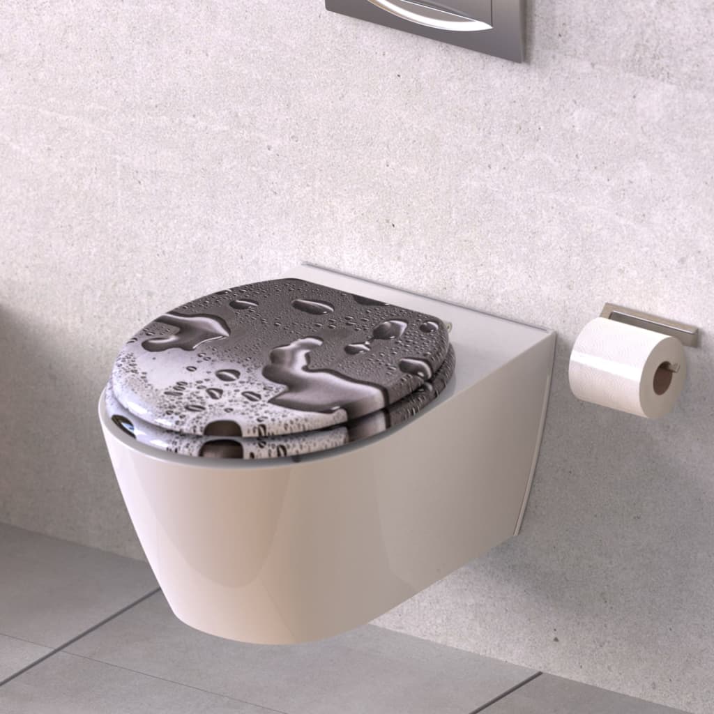 Schütte toiletbril met soft-close grey steel