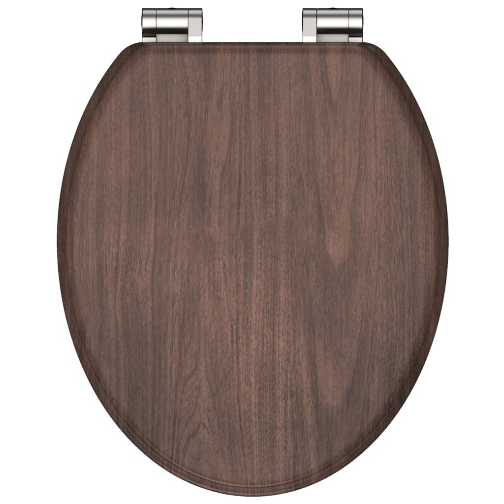 Schütte toiletbril met soft-close dark wood mdf