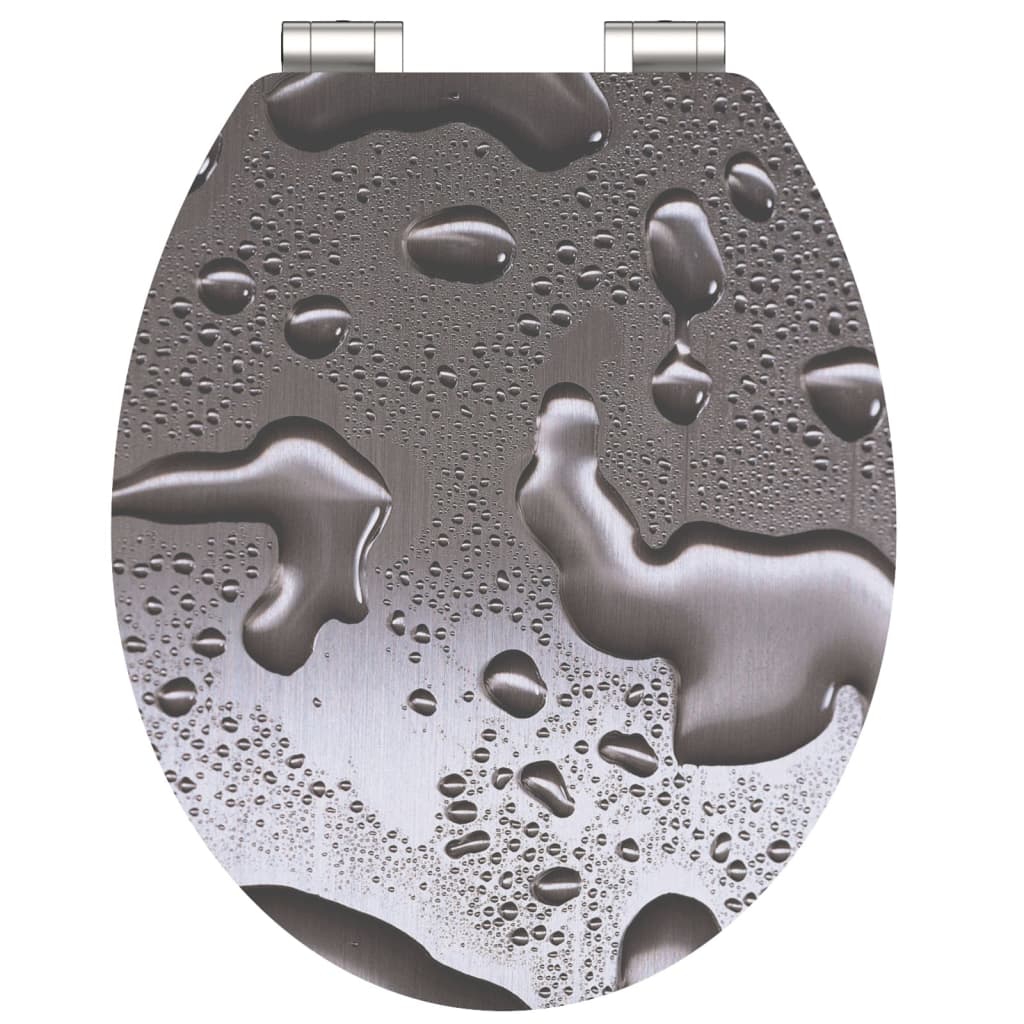Schütte toiletbril met soft-close grey steel mdf hoogglans