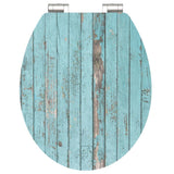 Schütte toiletbril met soft-close blue wood mdf hoogglans