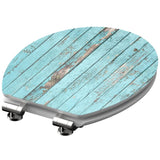 Schütte toiletbril met soft-close blue wood mdf hoogglans