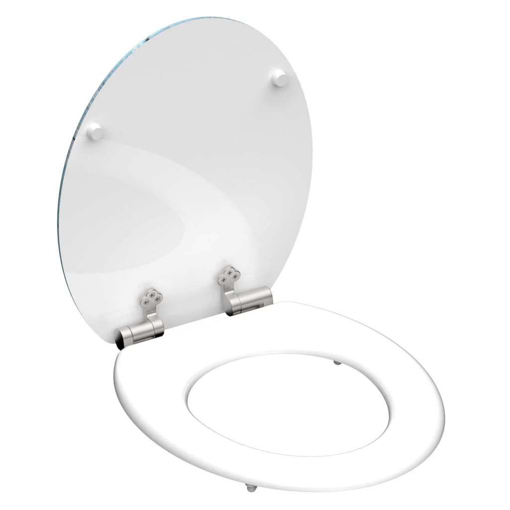 Schütte toiletbril met soft-close shell heart mdf hoogglans