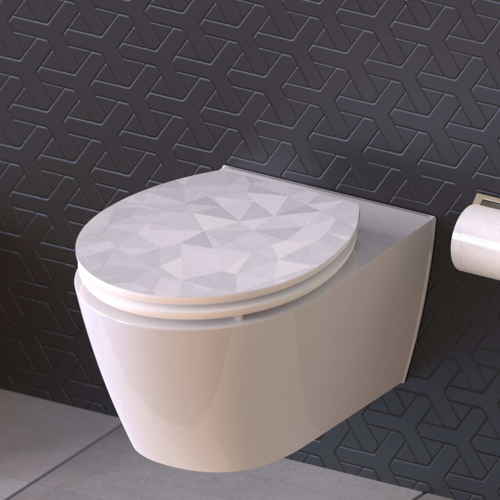 Schütte toiletbril met soft-close diamond mdf hoogglans