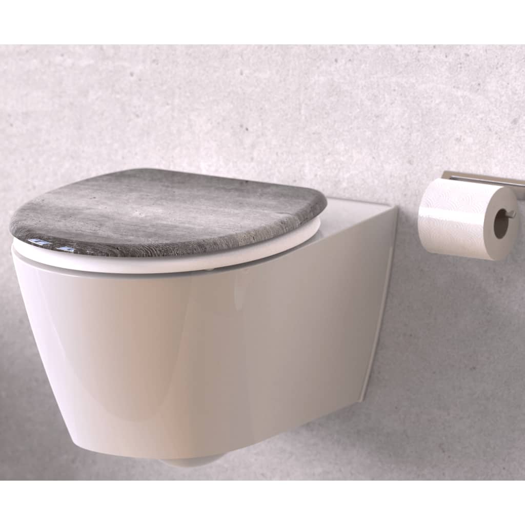 Schütte toiletbril met soft-close industrial grey