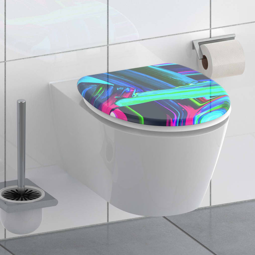Schütte toiletbril met soft-close neon paint