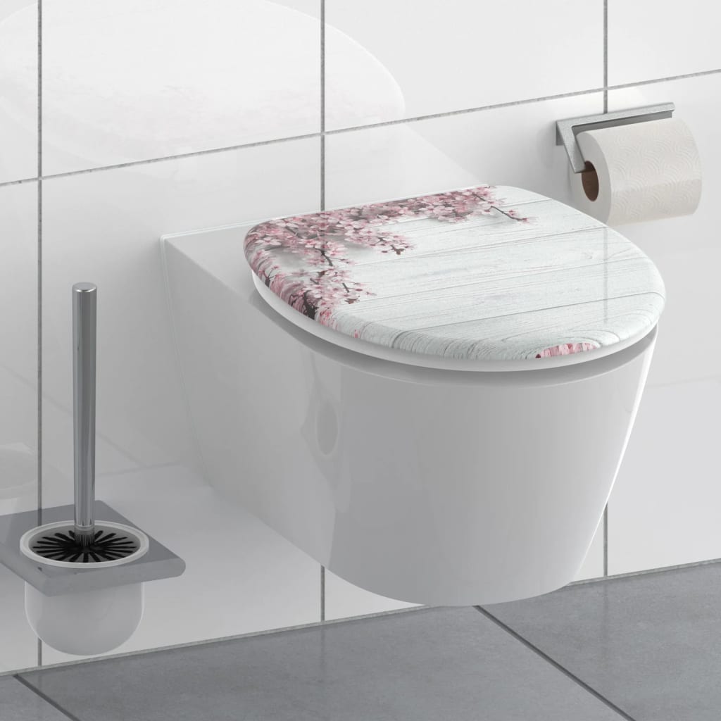 Schütte toiletbril met soft-close flowers wood