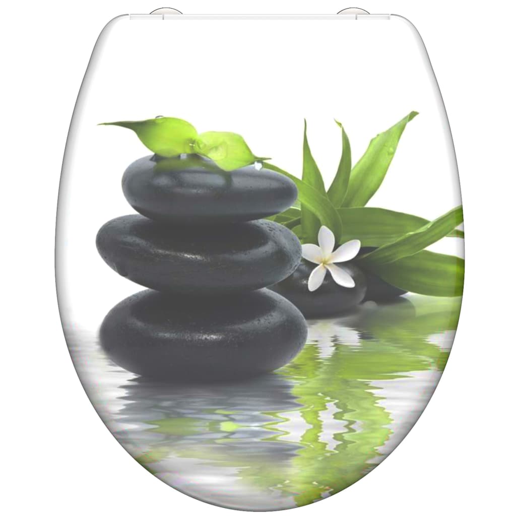Schütte toiletbril met soft-close jasmin duroplast met print
