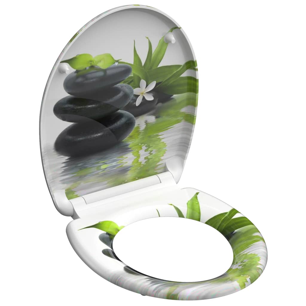 Schütte toiletbril met soft-close jasmin duroplast met print