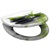 Schütte toiletbril met soft-close jasmin duroplast met print