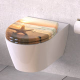 Schütte toiletbril met soft-close sea star duroplast met print