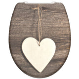 Schütte toiletbril met soft-close wood heart duroplast met print