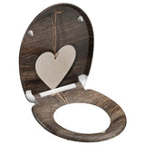 Schütte toiletbril met soft-close wood heart duroplast met print