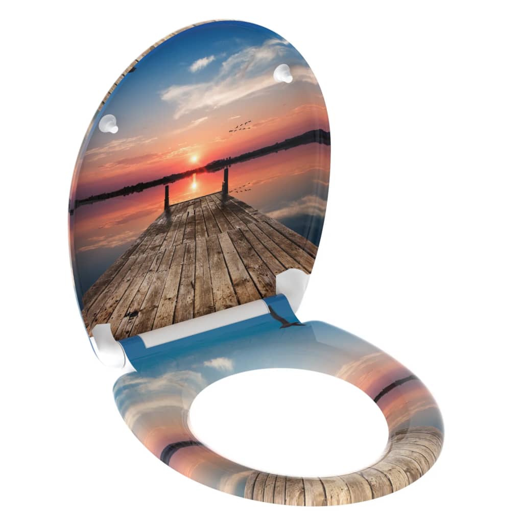 Schütte toiletbril met soft-close quick-release sunset sky