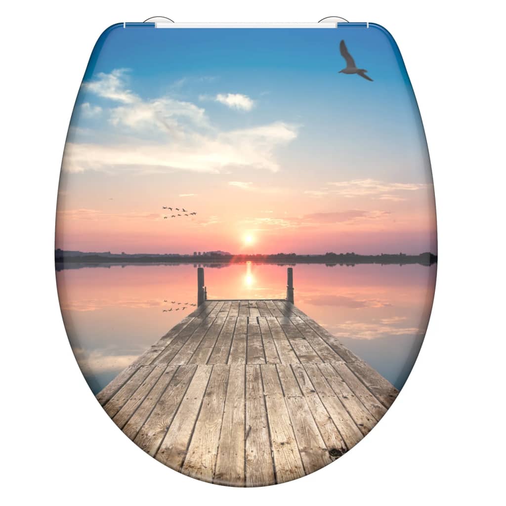 Schütte toiletbril met soft-close quick-release sunset sky