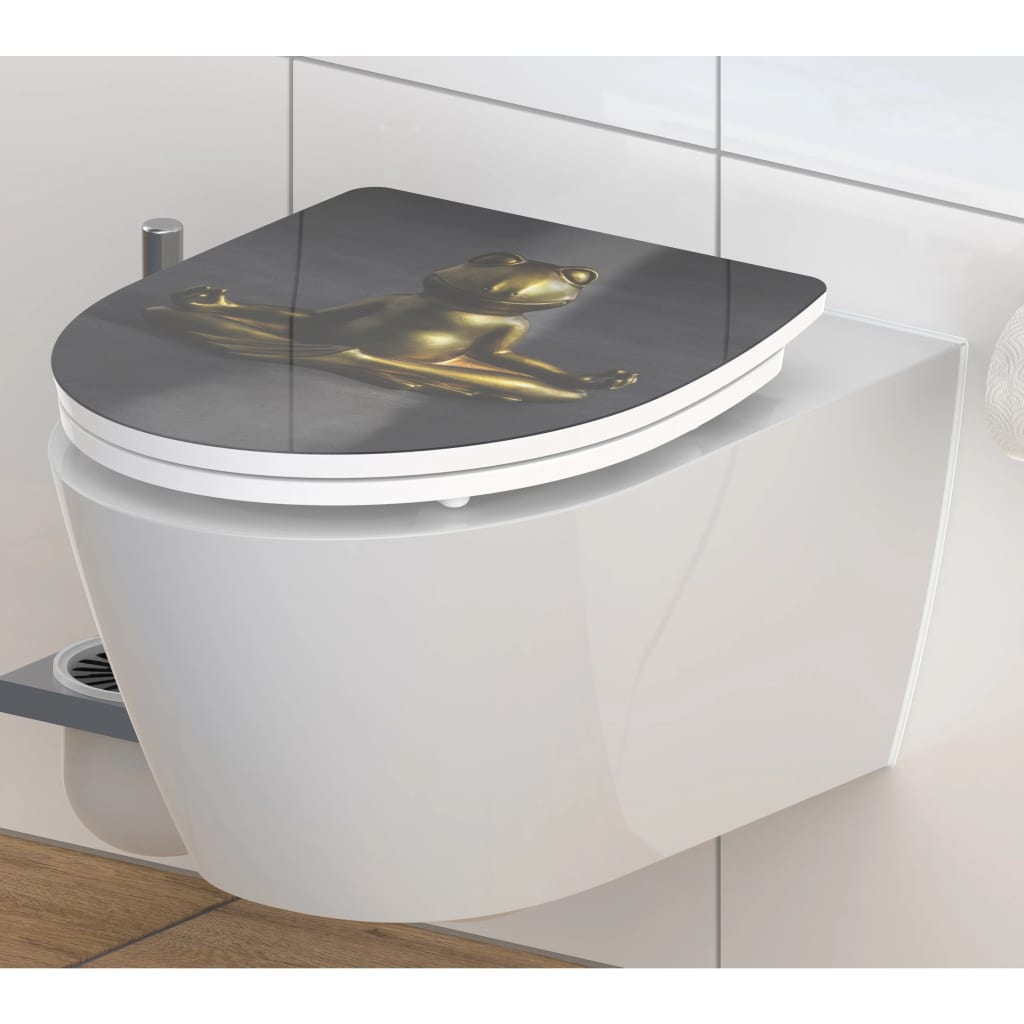 Schütte toiletbril met soft-close relaxing frog duroplast hoogglans