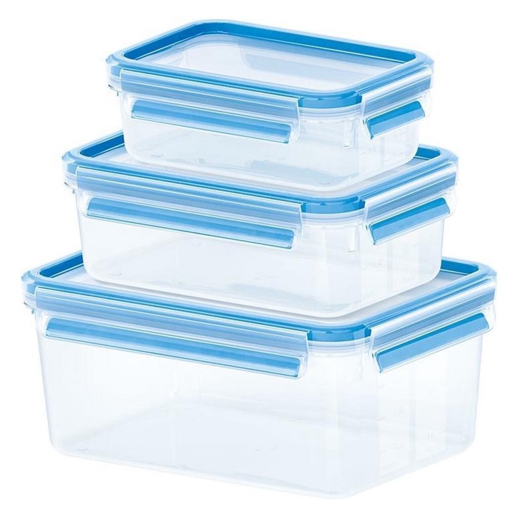 Emsa 508566 clip close vershouddozen 0.55l 1l 2.3l 3 stuks blauw