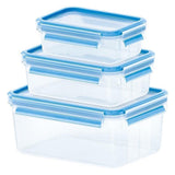 Emsa 508566 clip close vershouddozen 0.55l 1l 2.3l 3 stuks blauw