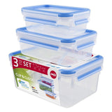 Emsa 508566 clip close vershouddozen 0.55l 1l 2.3l 3 stuks blauw