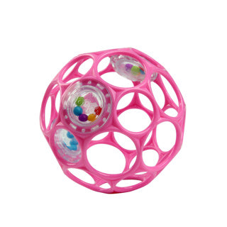 Oball rattle easy grip roze