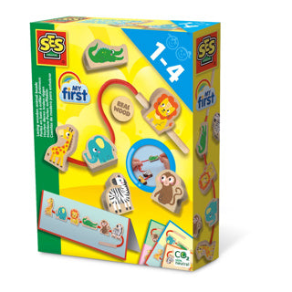 SES My First Houten Kralen Rijgen - Dieren