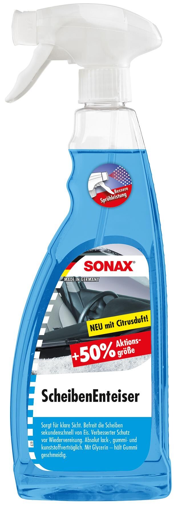 Sonax ruiten ontdooier windshield de-icer 750ml sprue bottle