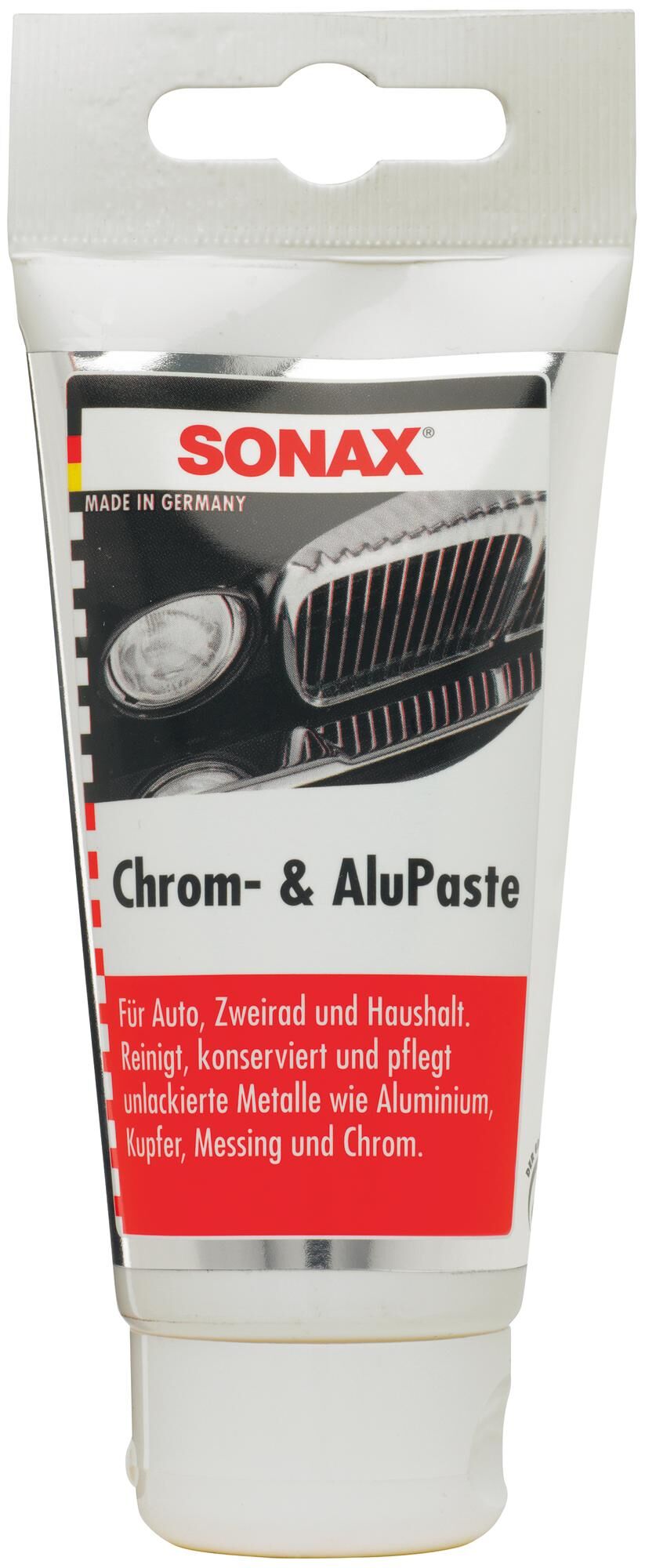 Sonax polijstpasta chrome alupaste chrome paste 75 ml alu-tube
