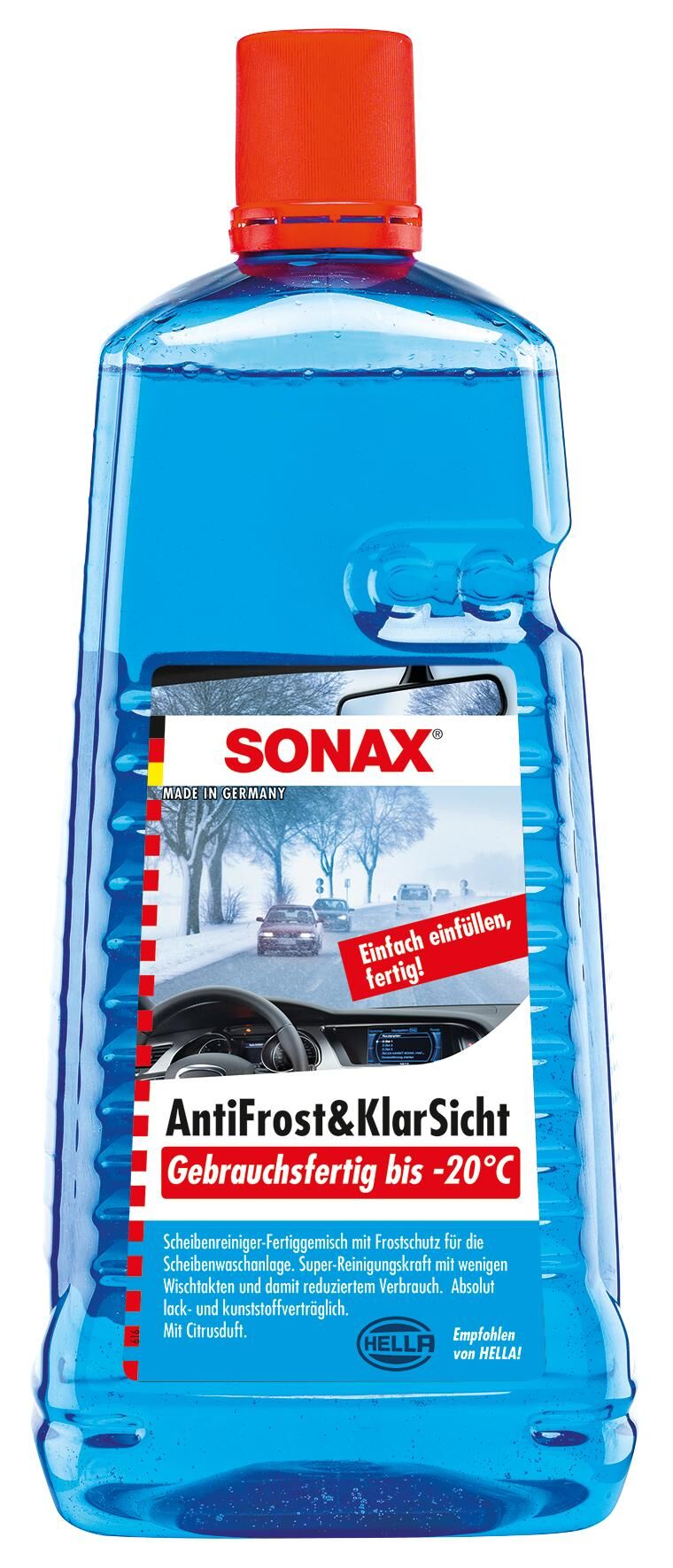 Sonax ruitenvloeistof anti-vries antifrost klarsicht anti-rust and clear view 2 ltr. done