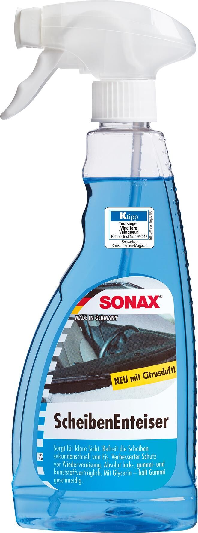 Sonax ruiten ontdooier windshield de-icer 500ml sprue bottle