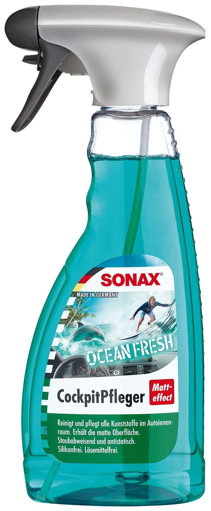 Sonax kunststof onderhoudsmiddel cockpitpfleger matteffect cockpit care 500 ml ocean-fresh