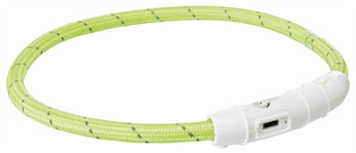 Trixie Halsband hond flitslichthalsband usb tpu nylon groen