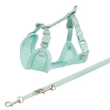 Trixie Junior puppytuig zacht met riem mintgroen