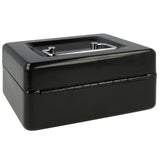Westcott ac-e51000-zw geldkist 152x120x79mm zwart, kunststof inzet met 6 vakken