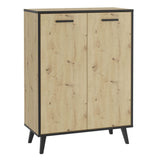Fmd schoenenkast met 5 vakken 68,5x33x93,5 cm artisan eiken
