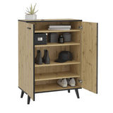Fmd schoenenkast met 5 vakken 68,5x33x93,5 cm artisan eiken
