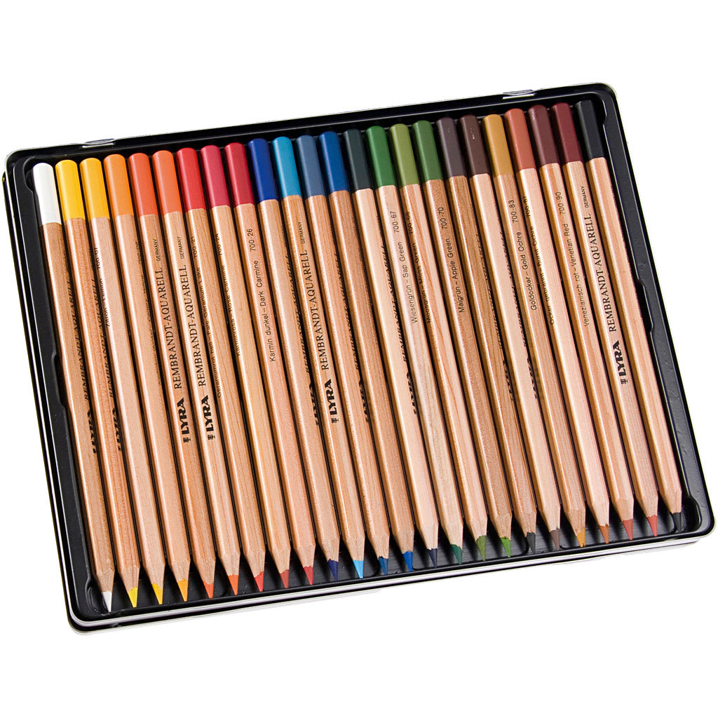 Lyra rembrandt aquarelpotloden, diverse kleuren, 24 stuk 1 doos