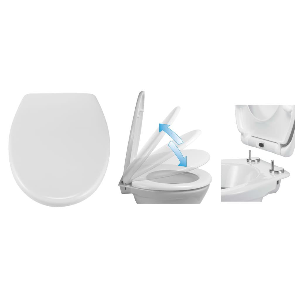Hi toiletbril met quick release en soft-close