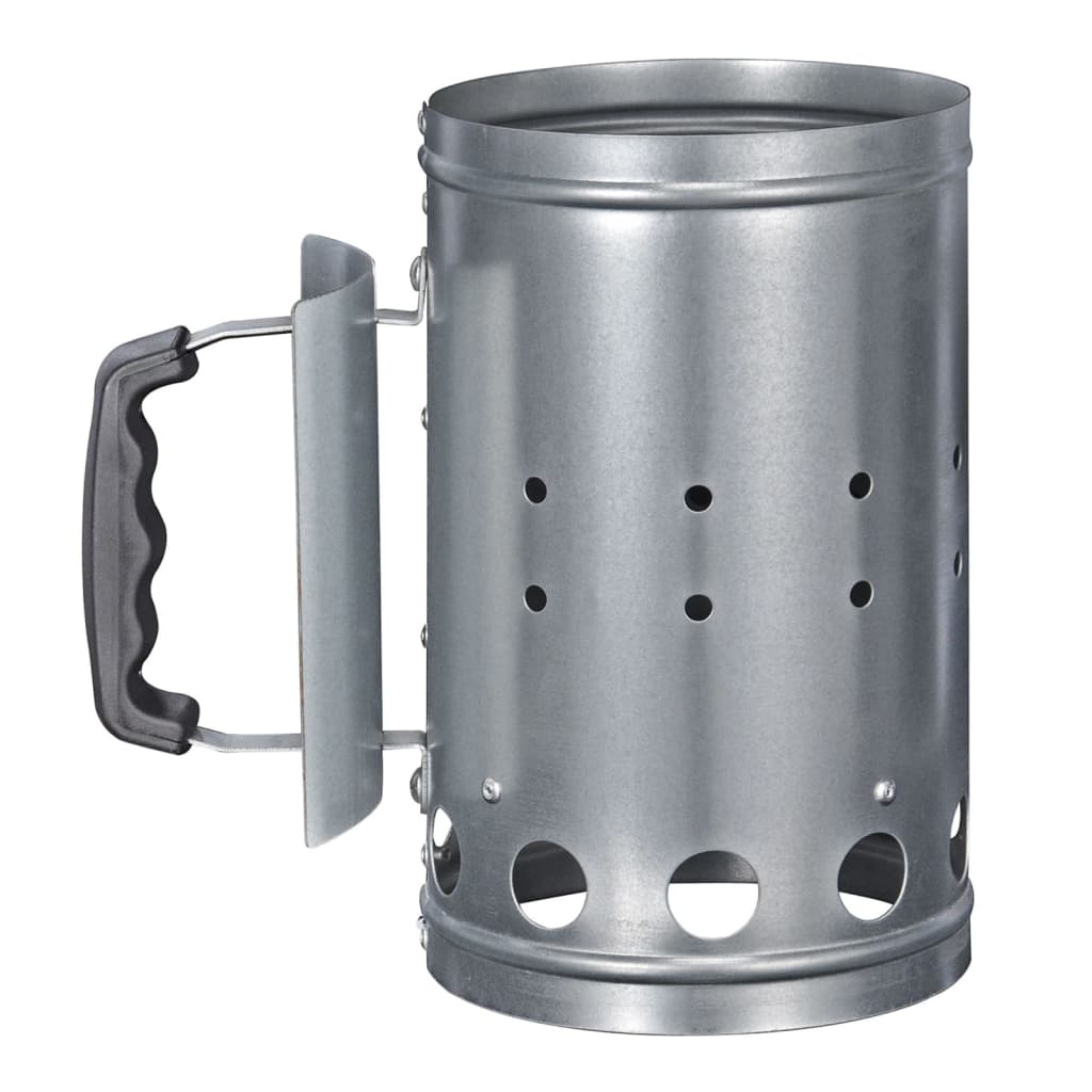 Hi barbecuestarter met handvat 16,5 cm zilverkleurig